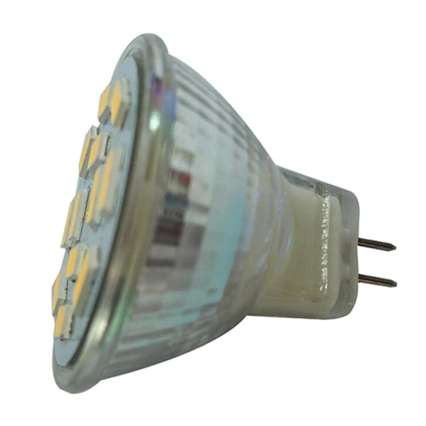 4x 6W GU4(MR11) LED Spotlight MR11 12 SMD 5730 570 DC 12V, Varmt Hvidt