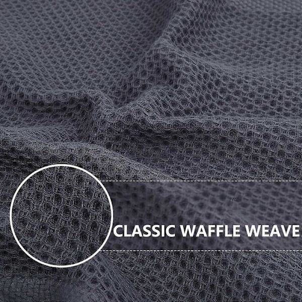 {YM}st 34x34cm Kitchen Towels in Waffle Weave Cotton, Quick-Drying and Absorbent Cleaning Cloth with Hanging Loop Espresso