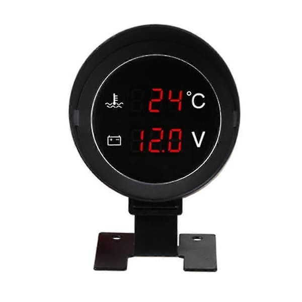 Bilmotor Vanntemperatur Voltmeter Måler med 8-21mm Sensor Red letter 12mm sensor head