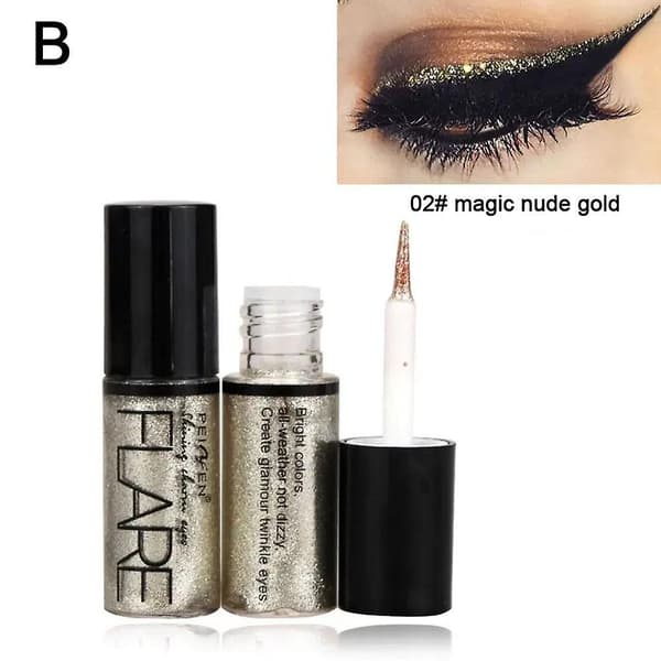 Diamantglitrende Eyeliner Flydende Paillet Flydende Øjenskygge Magic Nude Gold