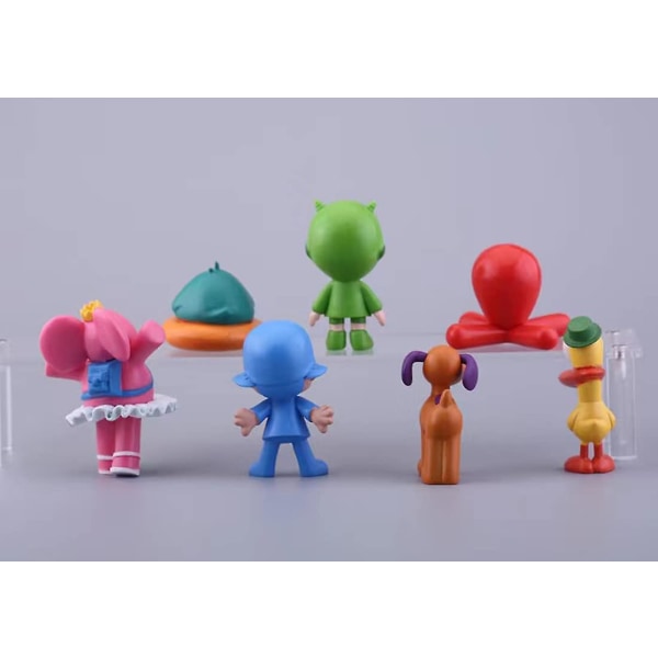 7 st Pocoyo Leksaker - Action Figur Doll Toy - Nina, Elly, Pato, Fred, Loula barnleksaker