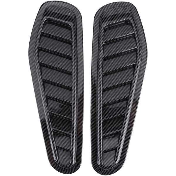 Auton ilmanottoaukon säleikkö, 2 kpl ABS-auton etuilmanottoaukot, universal konepellin autonosat auton konepellille, musta