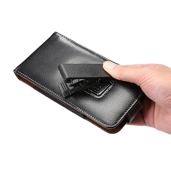 Split Leather Pouch Cover Holster med Belteklips for iPhone 6s Plus/6 Plus Etc