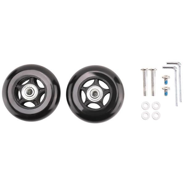 2 Sett Koffert Reservedeler, Erstatningshjul OD 80mm