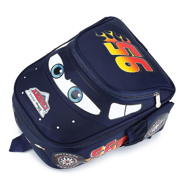 Lightning Mcqueen The Cars Kids Cartoon Ryggsäckar Skolväska Dark Blue