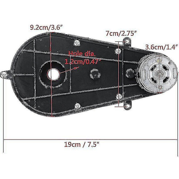 2 stk 12V 550-30000 o/min Elektrisk bilmotor girkasse Reservedeler
