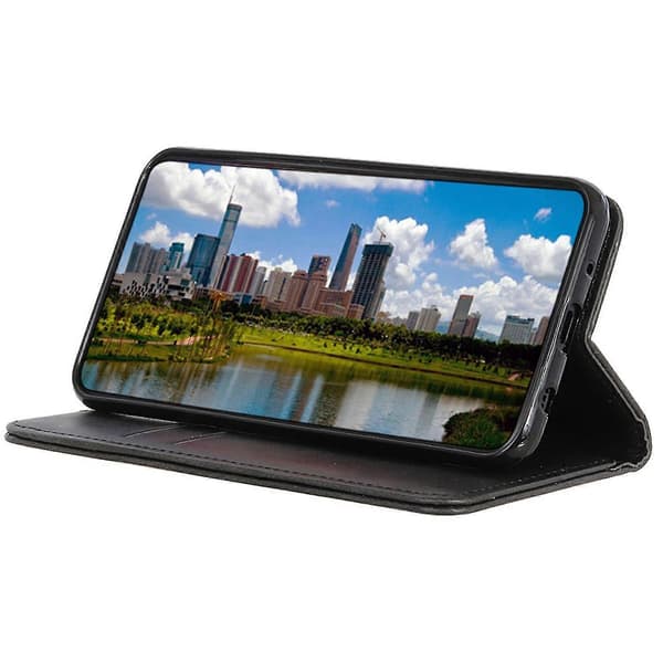 Til Xiaomi Redmi 13c Etui Split Læder Magnetisk Auto-absorberende Telefoncover Black