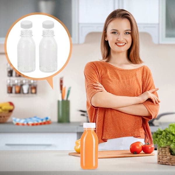 10 st 300 ml Juiceförvaringsflaskor Mjölkflaskor Transparenta Dryckesflaskor