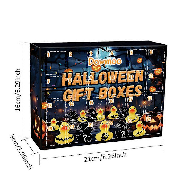 Gummiand Adventkalender 2024 Halloween Nedtælling Til Børn 24 Dage Blind Box Ænder Legetøj Gave
