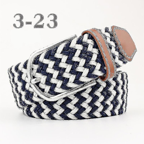 Herrebelter Bursdagsgave Midjebelteflett Klassisk spenne linning Justerbar blandet 3 farger Blue White