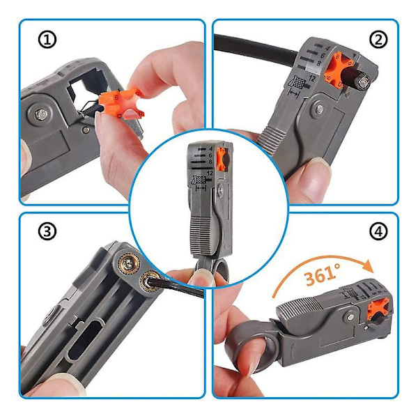 Koaxialkabel-Crimpverktygssats för RG6 RG59, Koaxialkompressionsverktygssats med 15 st F RG6 RG59-kontakter As Shown