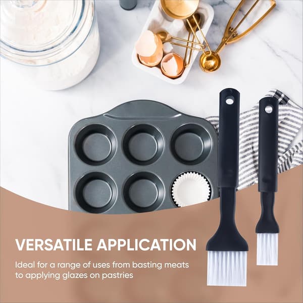 2-pakning - Bakekost med nylonbust for pensling, baking og matlaging