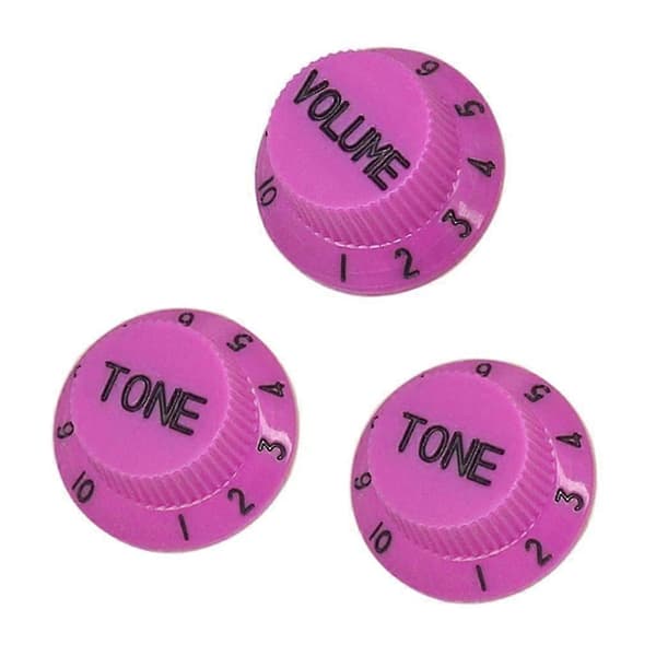 4x3 stk. klokkeformede gitarhastighetsknotter 1 volum og 2 tone for ST SQ gitar lilla
