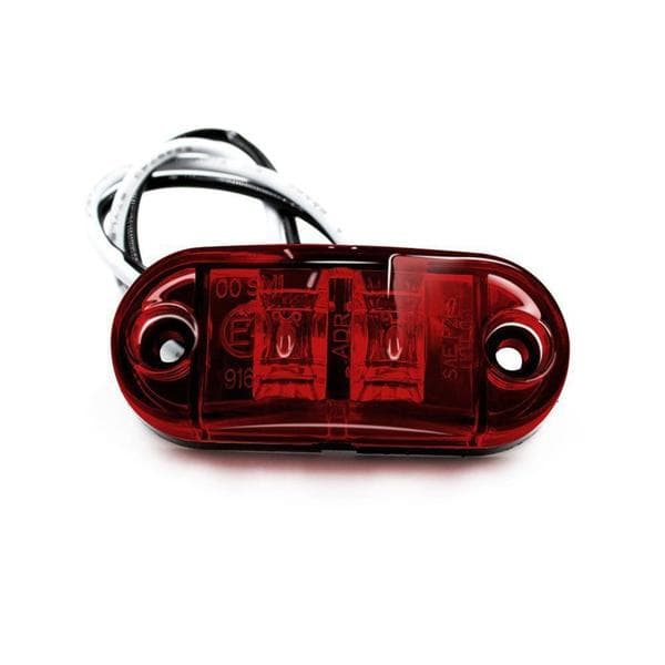 10X 2 LED Side Marker Lights 12/24V LED Position Lights Trailer Side Lamp Warning Light for Truck RV Caravan (Red) red