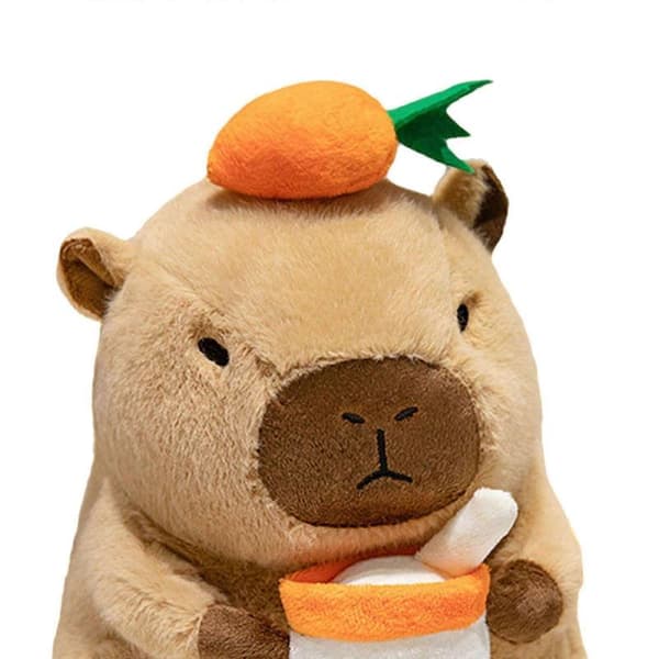Capybara Udstoppede Legetøj, Plys Capybara Dukke, Sød Capybara Udstoppede Dyr 30cm Carrot