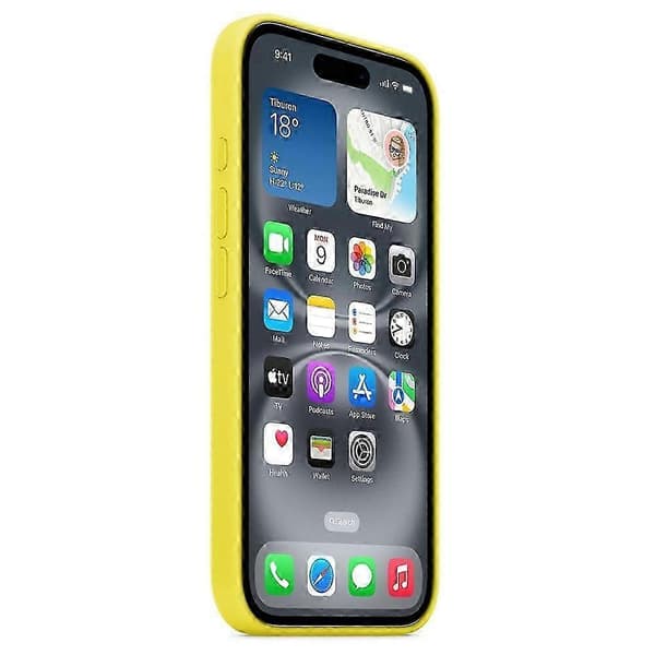 Etui til iPhone 16 Pro med MagSafe Flytende Silikon Telefon Bakdeksel med Induksjons Popover-funksjon-d8km_bs8z Yellow