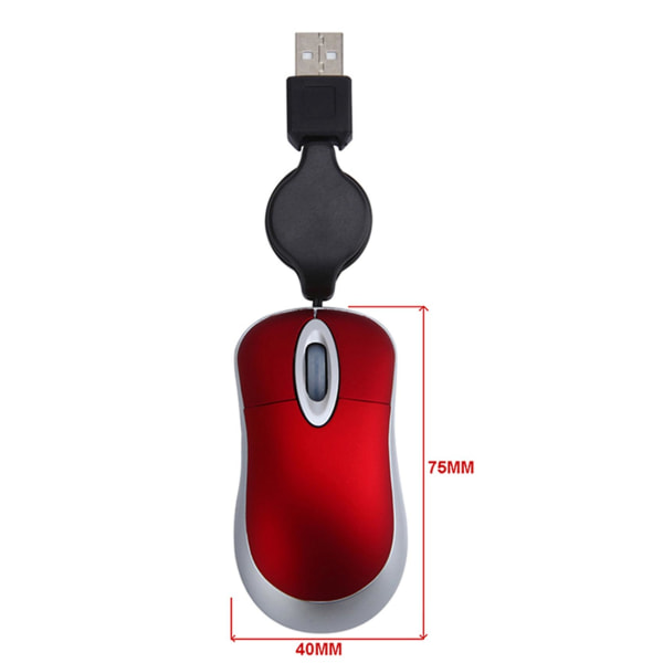 2x Mini USB langallinen hiirikaapeli Pieni pieni hiiri 1600 Dpi optinen kompakti matkahiiret Windows 98 Silver