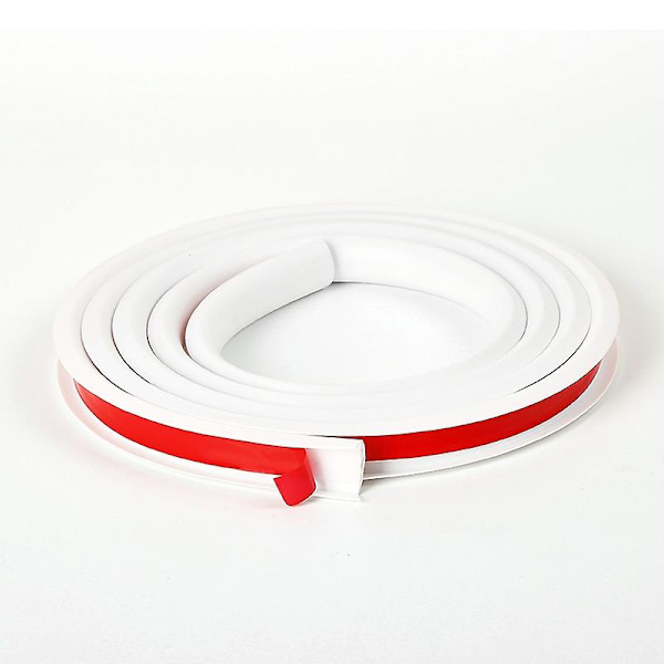 2/5m selvklebende PVC kantbånd tetningsteip 16/18mm U-formet stripe for møbelskap skrivebord kantbeskytter White