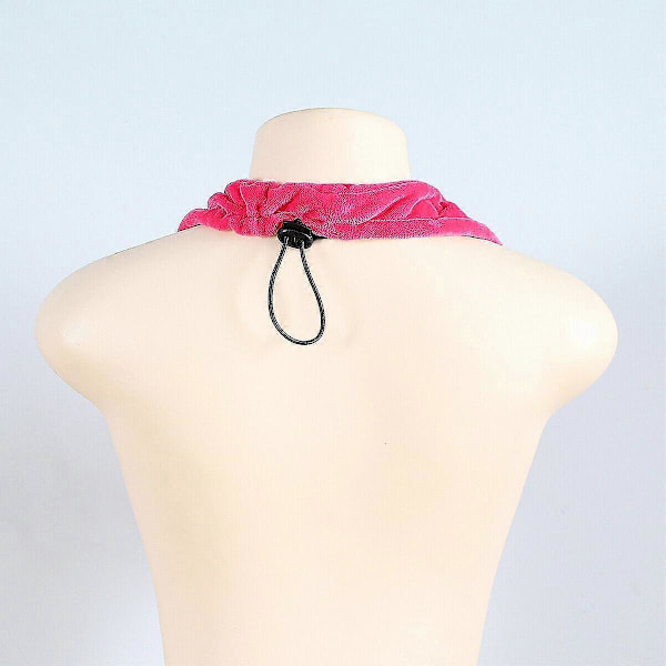 Dame Tata Håndklæde BH Crop Neck Wrap Lingeri Solid Fløjl Polyester A Red M