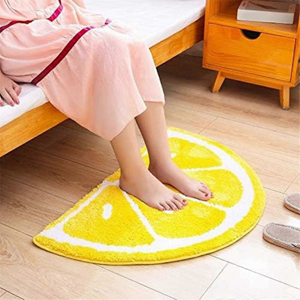 Koti eteisen matto puolipyöreä matto likaansa pyydystävät matot liukumattomat imukykyiset kylpyhuoneen matot ammematto Ki yellow
