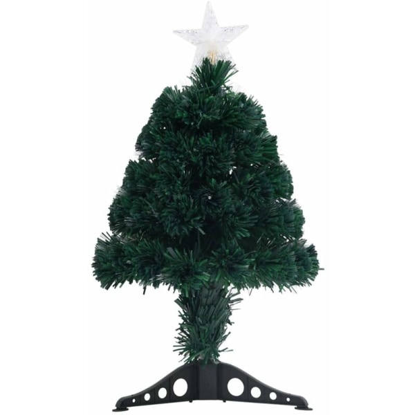 Kunstigt juletræ og stativ og LED 64 cm Fiberoptik