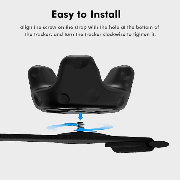 VR Tracking Bælte, Tracker Bælter og Palm System Trackere - Justerbare Bælter og Talje Black