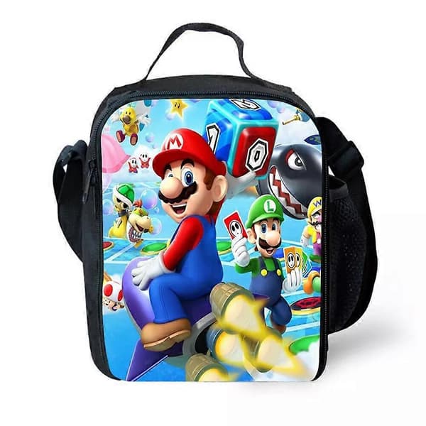 Super-Mario Bros Isolerad Lunchlåda Barn Kontor Arbete Picknick Skolväska E