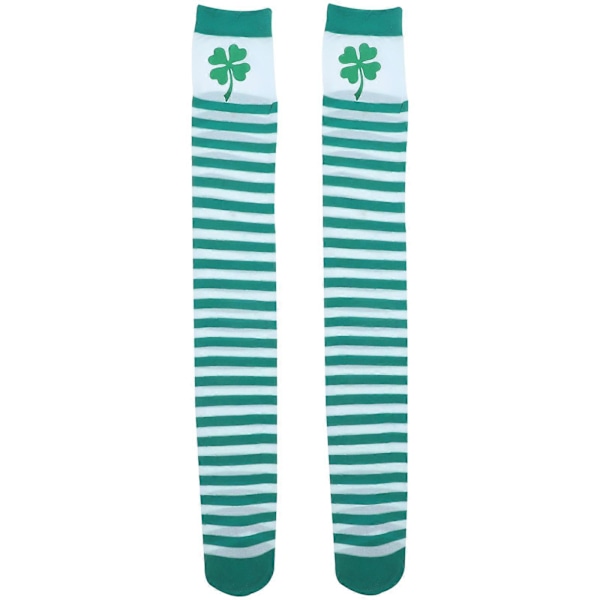 Naisten pitkät neulotut polvisukat, sukkahousut, talvimekkojen asusteet, Patricks Day -polvisukat, juhlat ja valokuva-rekvisiitat Green