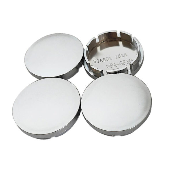 4 stk. 56 mm hjulkapsler til bil, universal ABS-dækfælgdæksel Silver