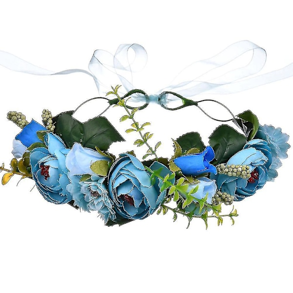 Garland Headdress Handmade Artificial Flower Wreath Headdress