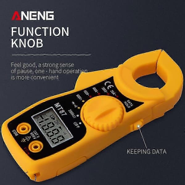 MT87 Digital Tangamperemeter Multimeter AC/DC Amperemeter Voltmeter LCD Modstand Multi Test Tangamperemeter 10A multimeter line
