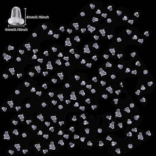 200 transparente silikon øreplugger (4x4mm)