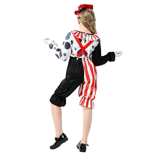 3-12 år barn pojkar flickor roliga prickiga clown kostym Halloween cosplay kostymer 3-4 Years