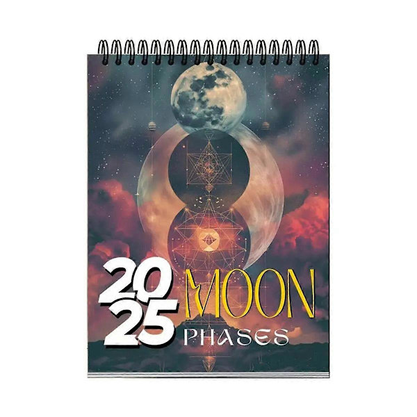 Månefas Kalender 2025 12 Månader Månefaser Väggkalender Månadskalender & Daglig Organiserare 2025 Väggkalender As Shown