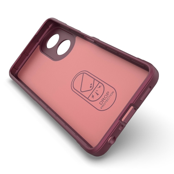 Kompatibel med Oppo A58 4g Tpu- case Droppsäkert cover till mobiltelefon Wine Red