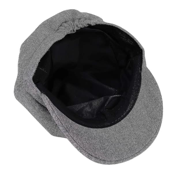 Baker Boy Cap til kvinder Piger Baretter Franske Beanies Cap S 8-panel Varm Uld Newsboy Cap Grey