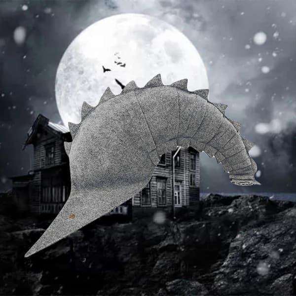 Heksehatt Voksen Neshorn Halehatt Halloweenfest Hodeplagg Klokkehatt Feriehodeplagg Rollespill Scenehatt Grå Grå