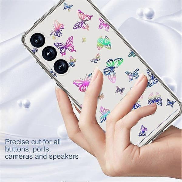 För Samsung Galaxy S25+(Plus) Mobilskal IMD Mönstertryck PC TPU Mobilskydd Laser Butterfly
