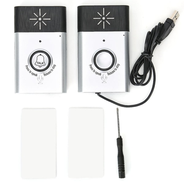 2,4ghz Mini bærbart toveis taleintercom trådløst dørklokkeintertelefonsystem