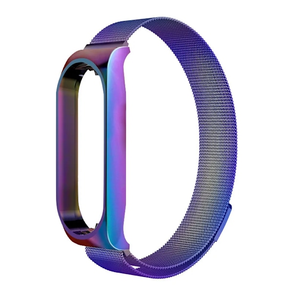 Milanese loop rem for Xiaomi Mi Band 7 6 5 4 3 Rustfrit stål magnetisk armbånd Metal armbånd til Xiaomi mi band 4 3 Remme 5 Syv farver 5 Seven colors Mi band 7