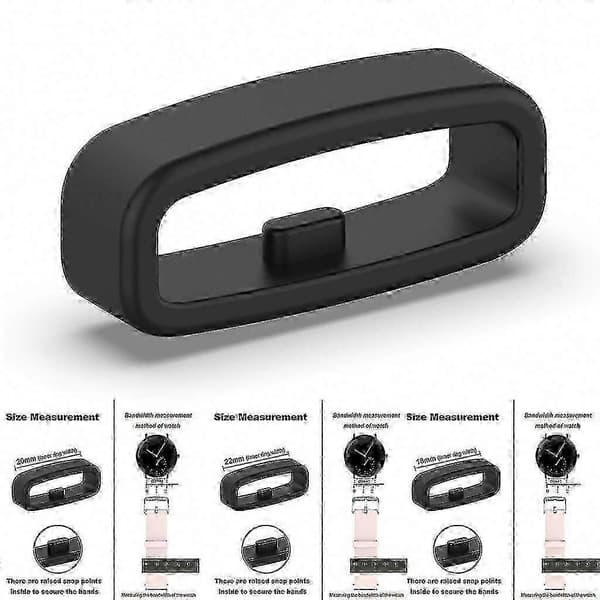 Silikone urremholder fastgørelsesringholder 18mm 20mm 22mm håndledsrem løkke Red