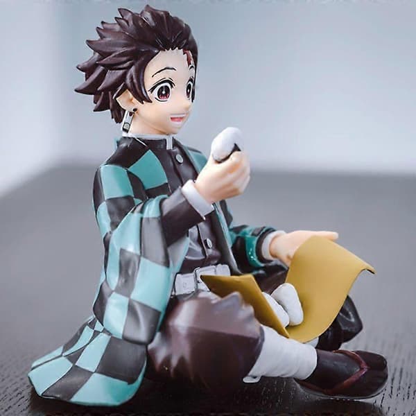 Premium figur Anime Tanjirou Agatsuma Zenitsu spiser risboller PVC actionfigur Green 1 pc