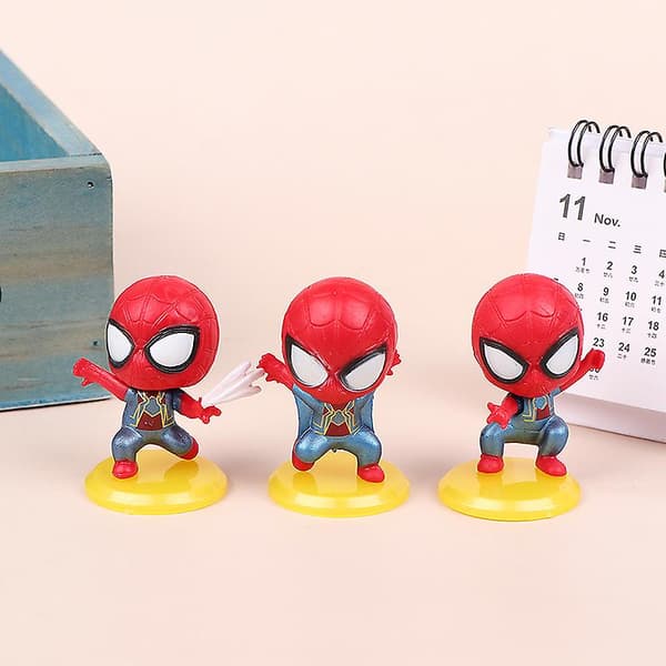 Disney Avengers Spider-Man 8-delt Dekorationssamling Figur Legetøjsmodel