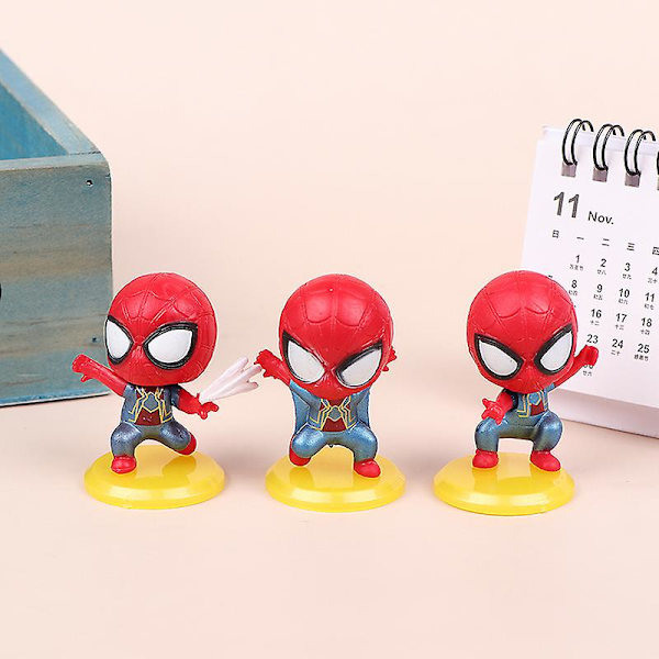 Disney Avengers Spider Man 8stk dekorasjonssamling figurleketøymodell
