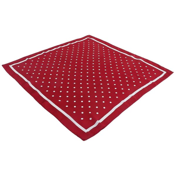 Rød Forår Chiffon Prikker Print Til Kvinder Kølig Hals Varme 1Sæt