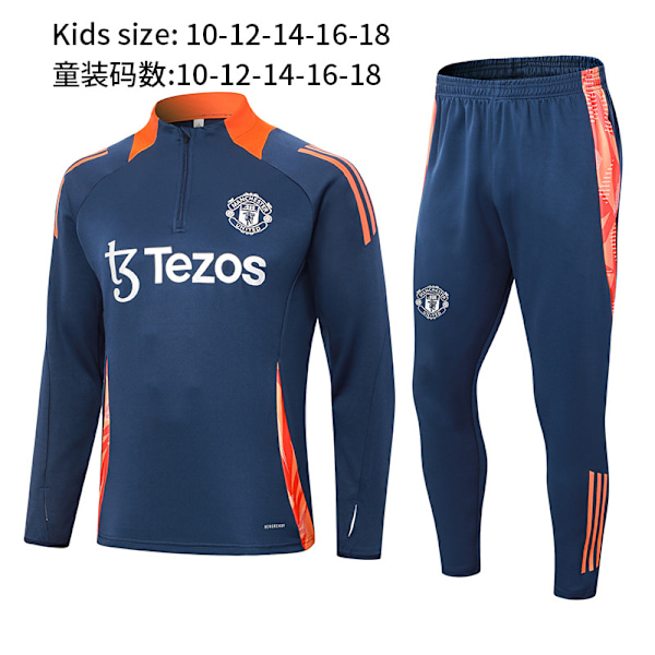 Ny Paris Frankrike Portugal Mbappe Messi langermet treningsdress fotballuniform dress ytterjakke barneklær 13 14
