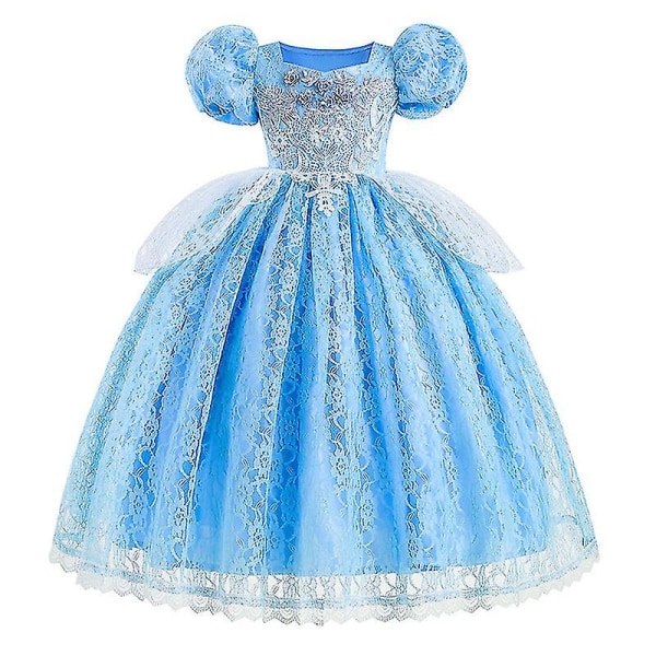 Cinderella Dress Hame Halloween Cosplay Puku Lasten Tyttöjen Juhlamekot PHGN22007 only Dress 110cm