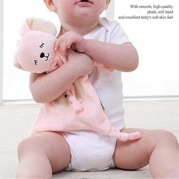 Myk Baby Plysj Koseklut Dyr Dukke Leke Trygghetsteppe for Barn (Panda) SIZE 2
