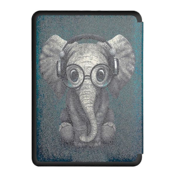 Etui til Kindle Paperwhite 6 tommer 2012,2013,2015,2016 version, Smart Wake Sleep 003 Elephant Kindle 10th Gen. 2019