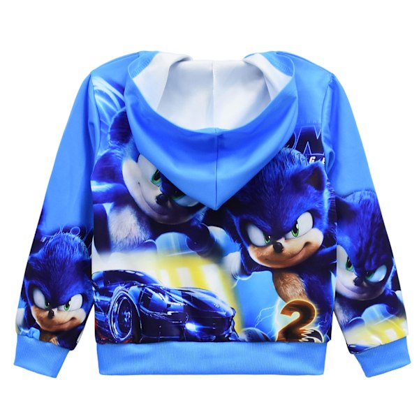 Sonic-sarjakuva digitaaliprintti vetoketjullinen hupputakki 150